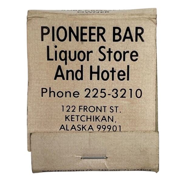 Vintage Matchbook Pioneer Bar Liquor Store and Hotel Novelty Match Book Unstruck - Picture 3 of 6